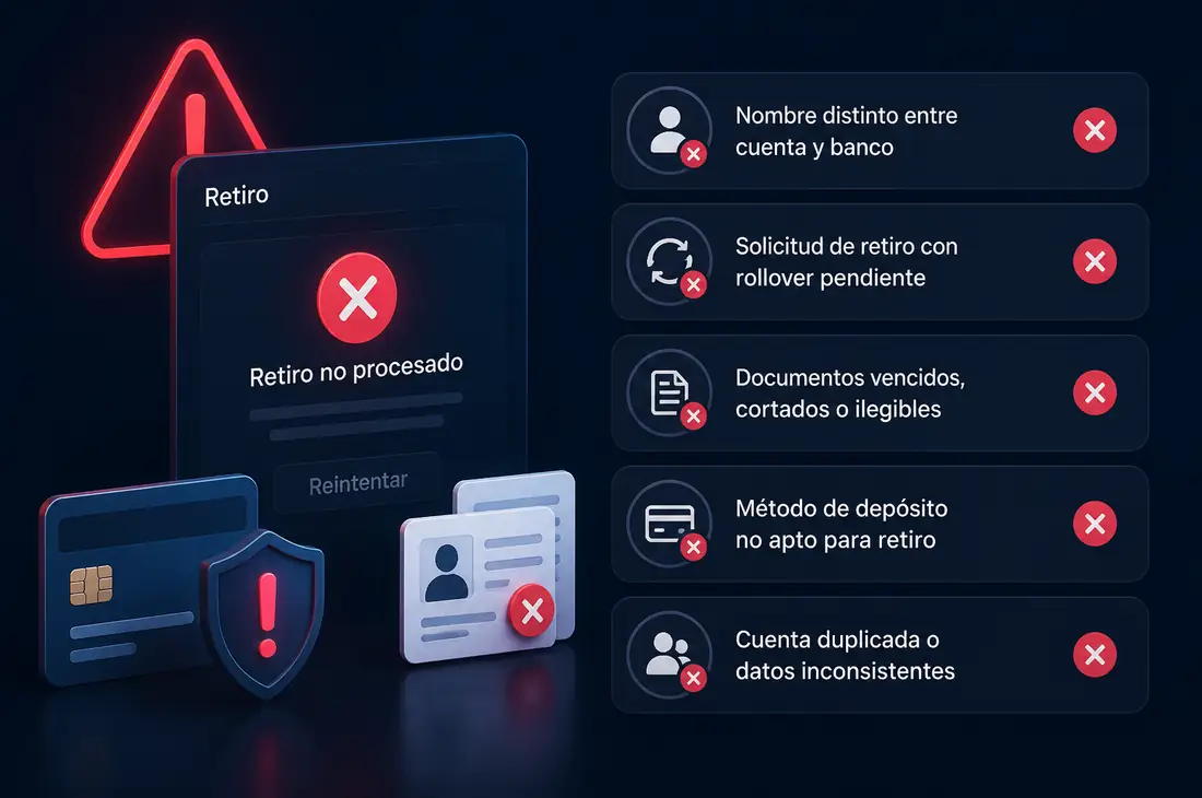 Errores comunes en solicitudes de retiro